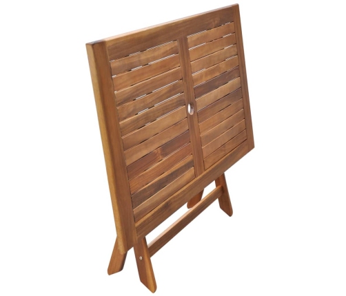 Mesa de jardín madera maciza de acacia 120x70x75 cm