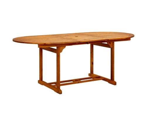 Mesa de jardín madera maciza de acacia 200x100x75 cm