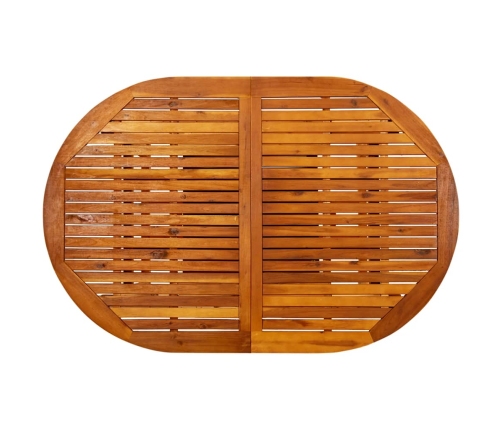 Mesa de jardín madera maciza de acacia 200x100x75 cm