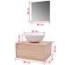 Conjunto de mueble y lavabo 3 piezas beige