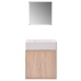 Conjunto de mueble y lavabo 3 piezas beige