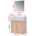 Conjunto de mueble y lavabo 3 piezas beige