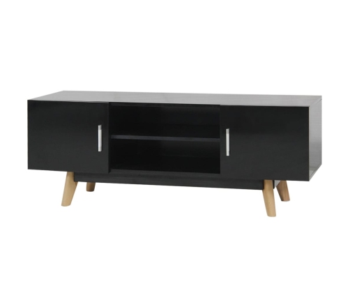 vidaXL Mueble para TV MDF negro alto brillo 120x40x46 cm