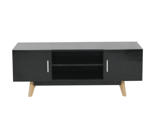 vidaXL Mueble para TV MDF negro alto brillo 120x40x46 cm