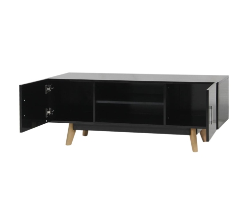 vidaXL Mueble para TV MDF negro alto brillo 120x40x46 cm