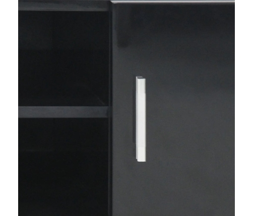 vidaXL Mueble para TV MDF negro alto brillo 120x40x46 cm