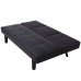 Sofá cama con mesa abatible cuero sintético negro