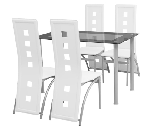 Conjunto de comedor de cinco piezas blanco