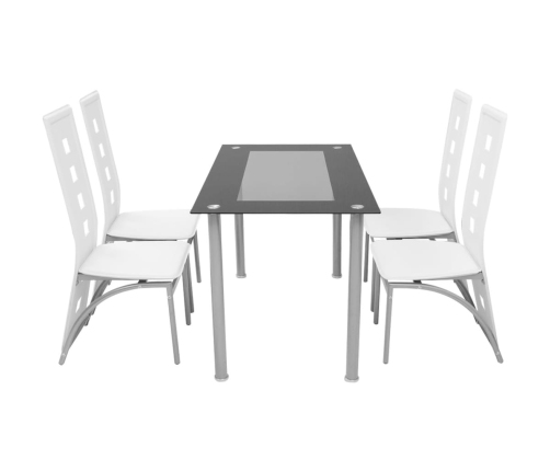 Conjunto de comedor de cinco piezas blanco