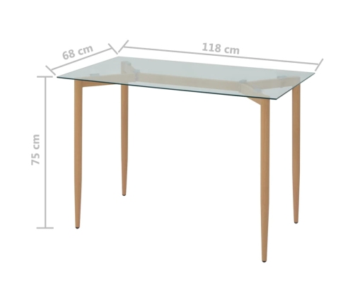 Mesa de comedor 118x68x75 cm