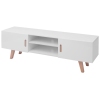 Mueble para TV MDF blanco brillante 150x35x48,5 cm