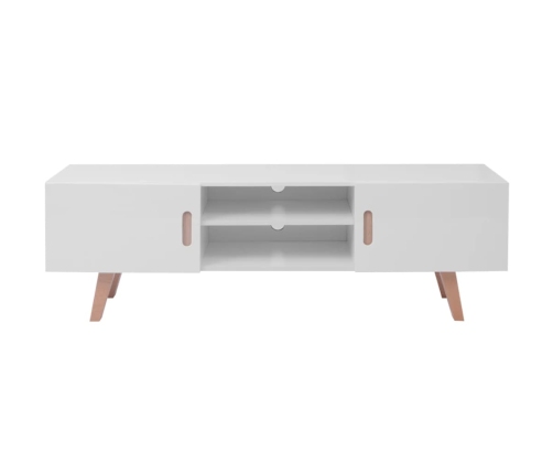 Mueble para TV MDF blanco brillante 150x35x48,5 cm