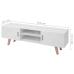 Mueble para TV MDF blanco brillante 150x35x48,5 cm