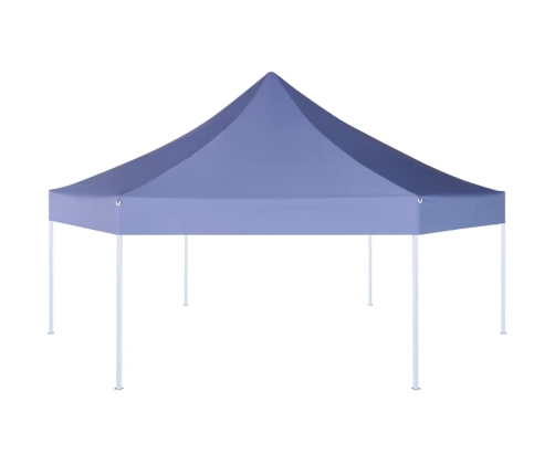 Carpa hexagonal desplegable azul oscuro 3,6x3,1 m