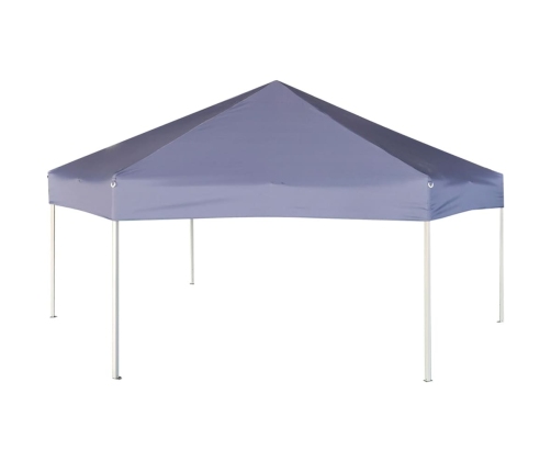 Carpa desplegable hexagonal 6 paredes blanco crema 3,6x3,1m