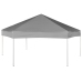 Carpa desplegable hexagonal 6 paredes laterales gris 3,6x3,1 m