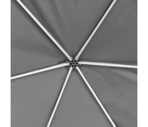 Carpa desplegable hexagonal 6 paredes laterales gris 3,6x3,1 m