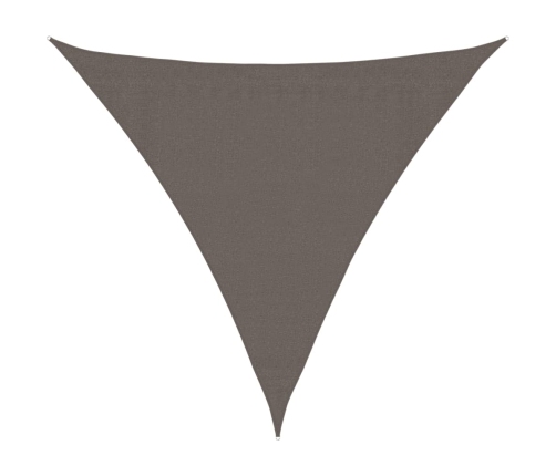 Toldo de vela triangular 3,6x3,6x3,6 m HDPE gris antracita