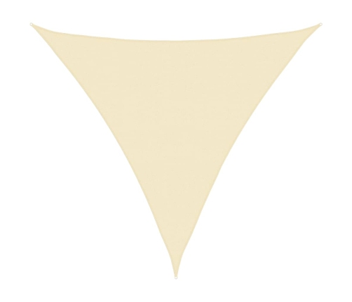 Toldo de vela triangular HDPE 5x5x5 m m crema