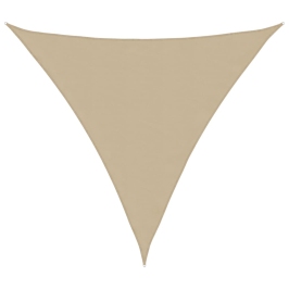 Toldo de vela triangular tela Oxford beige 3,6x3,6x3,6 m