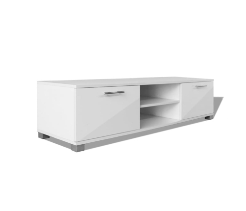 Mueble para TV blanco brillante 120x40,5x35 cm