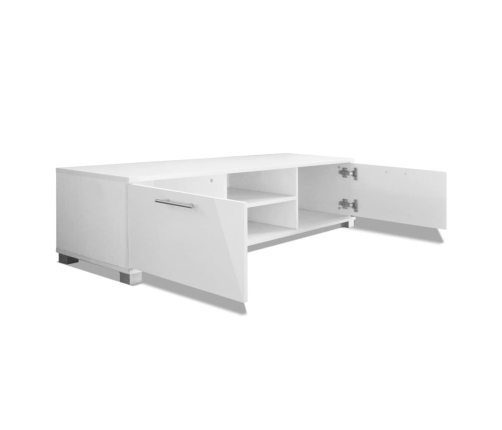 Mueble para TV blanco brillante 120x40,5x35 cm