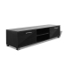 Mueble de TV negro brillo 120x40,5x35 cm