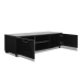 Mueble de TV negro brillo 120x40,5x35 cm