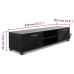 Mueble de TV negro brillo 120x40,5x35 cm