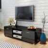 vidaXL Mueble de TV negro brillo 140x40,5x35 cm