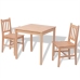 Conjunto de comedor 3 piezas madera de pino