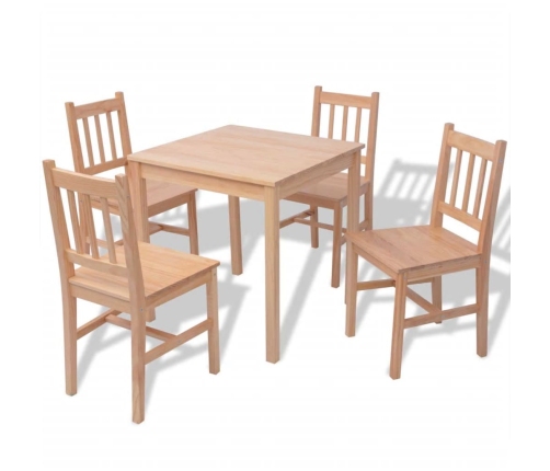 Conjunto de comedor 5 piezas madera de pino