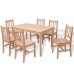 Conjunto de comedor 7 piezas madera de pino