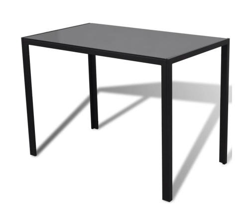 Conjunto de mesa y sillas de comedor 5 piezas negro