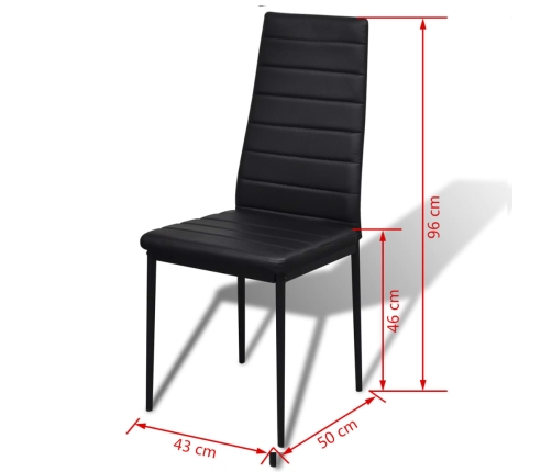 Conjunto de mesa y sillas de comedor 5 piezas negro