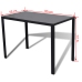 Conjunto de mesa y sillas de comedor 5 piezas negro