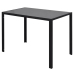 Conjunto de mesa de comedor siete piezas negro