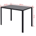 Conjunto de mesa de comedor siete piezas negro