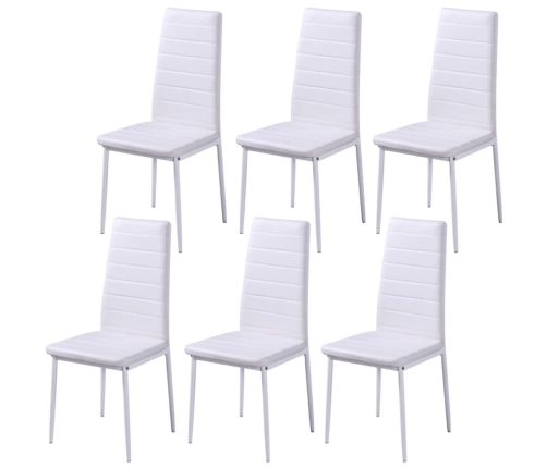 Conjunto de mesa de comedor 7 piezas blanco y negro