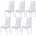 Conjunto de mesa de comedor 7 piezas blanco y negro