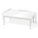 vidaXL Mesa de centro blanco brillante 115x65x42 cm