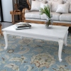 vidaXL Mesa de centro blanco brillante 115x65x42 cm