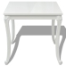 Mesa de comedor blanco brillante 80x80x76 cm