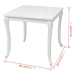 Mesa de comedor blanco brillante 80x80x76 cm