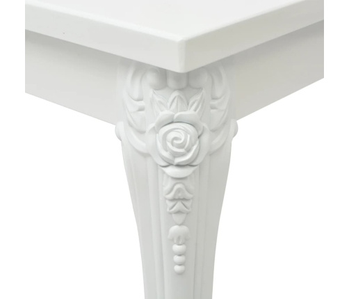 vidaXL Mesa de comedor blanco brillante 116x66x76 cm