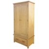 Armario con 1 cajón de madera maciza de roble 90x52x183 cm