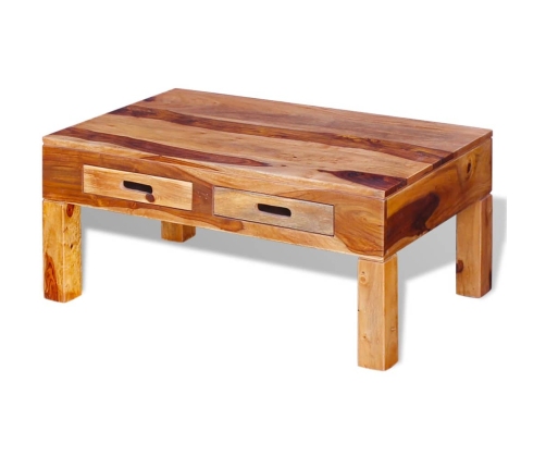 Mesa de centro de madera maciza de sheesham