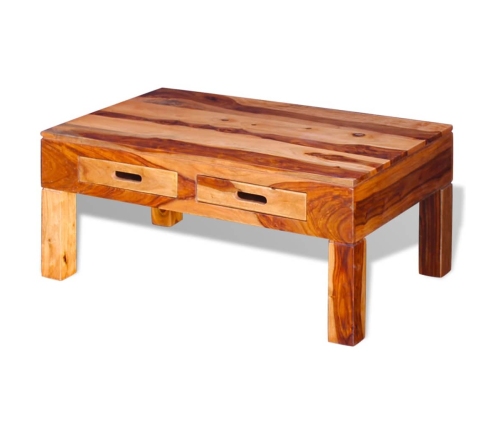 Mesa de centro de madera maciza de sheesham