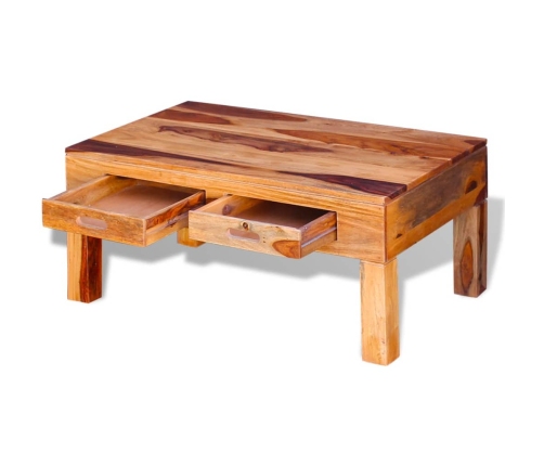 Mesa de centro de madera maciza de sheesham