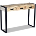 vidaXL Mesa consola con 3 cajones madera maciza de mango 110x35x78 cm